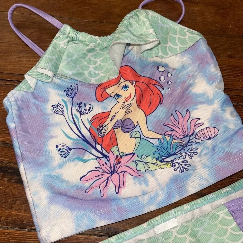 Disney Ariel Kids Swim Set - Green and Purple